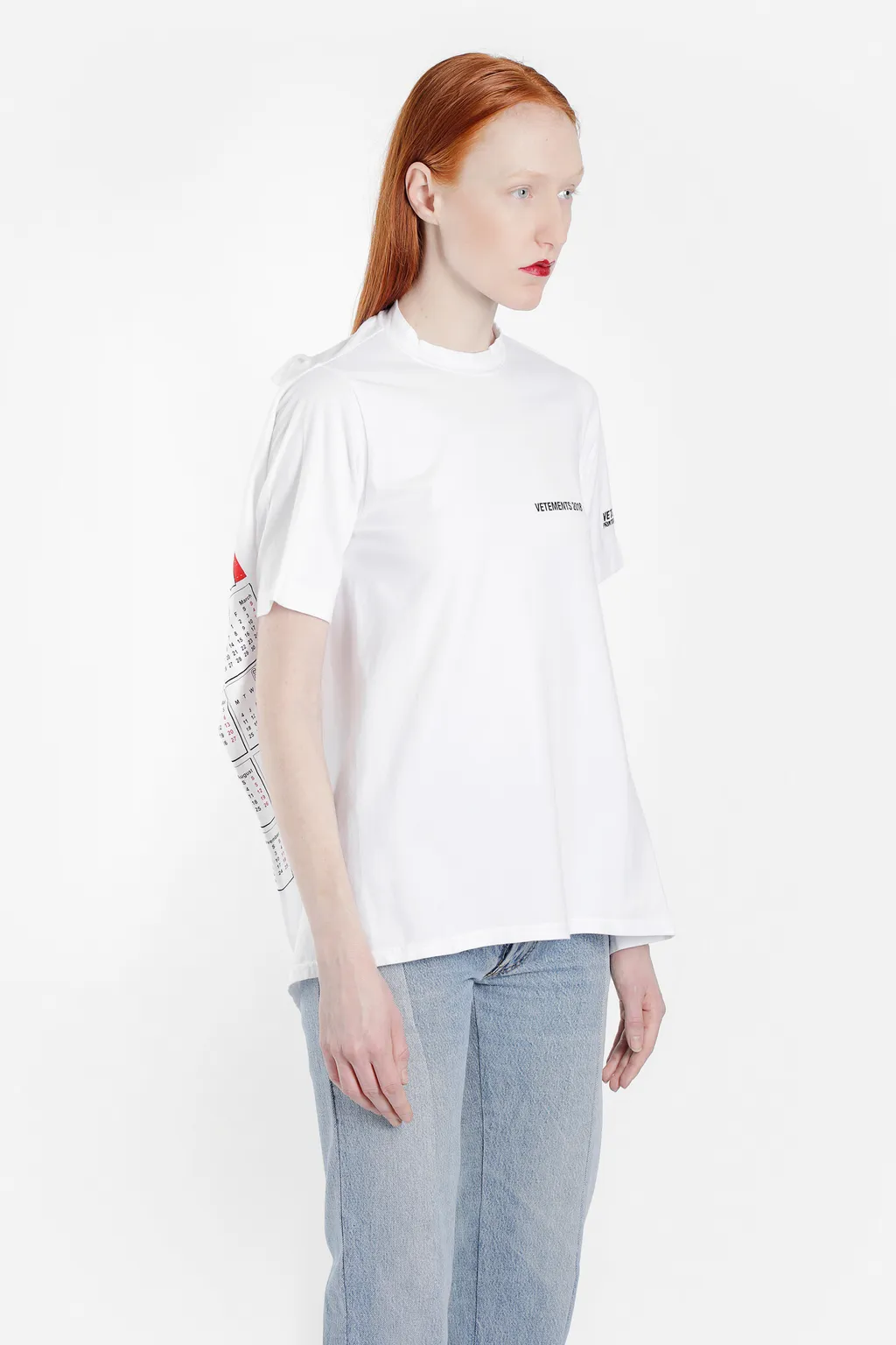 Open Back Calendar Print T-Shirt
