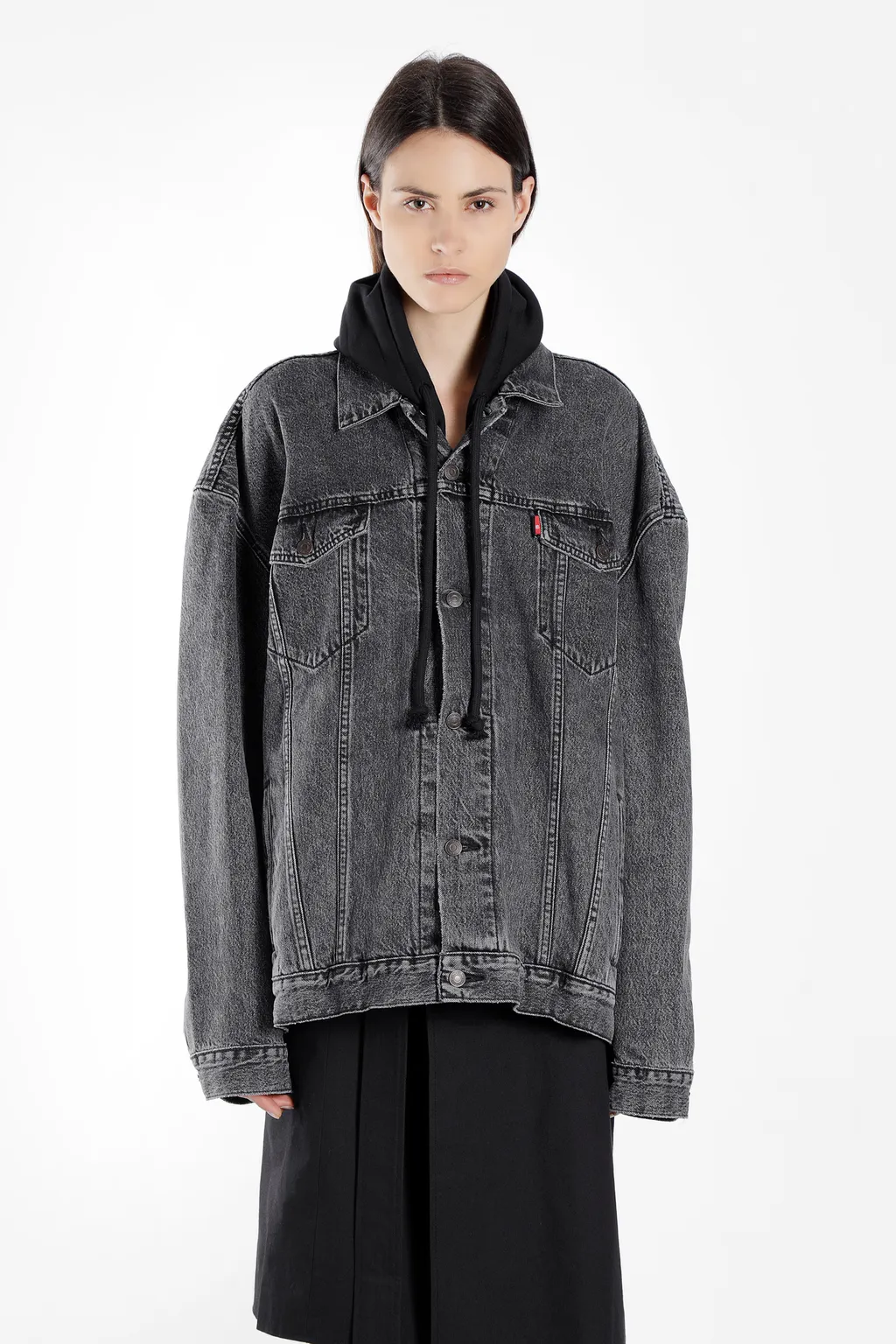 Oversized Hooded Denim Jacket