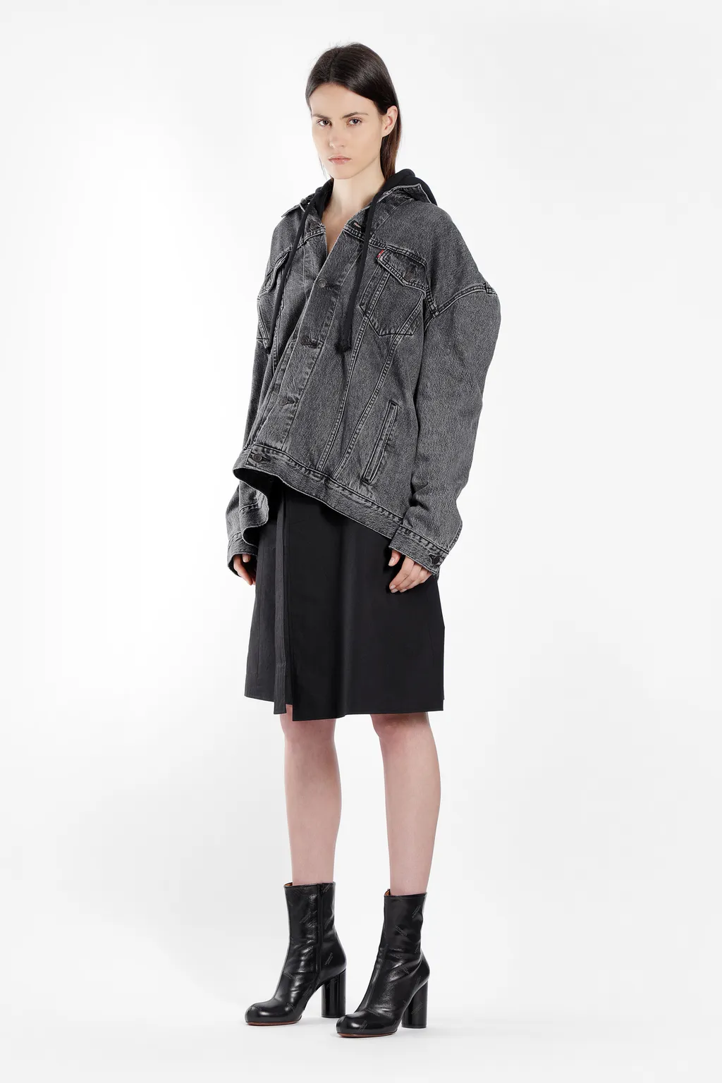 Oversized Hooded Denim Jacket