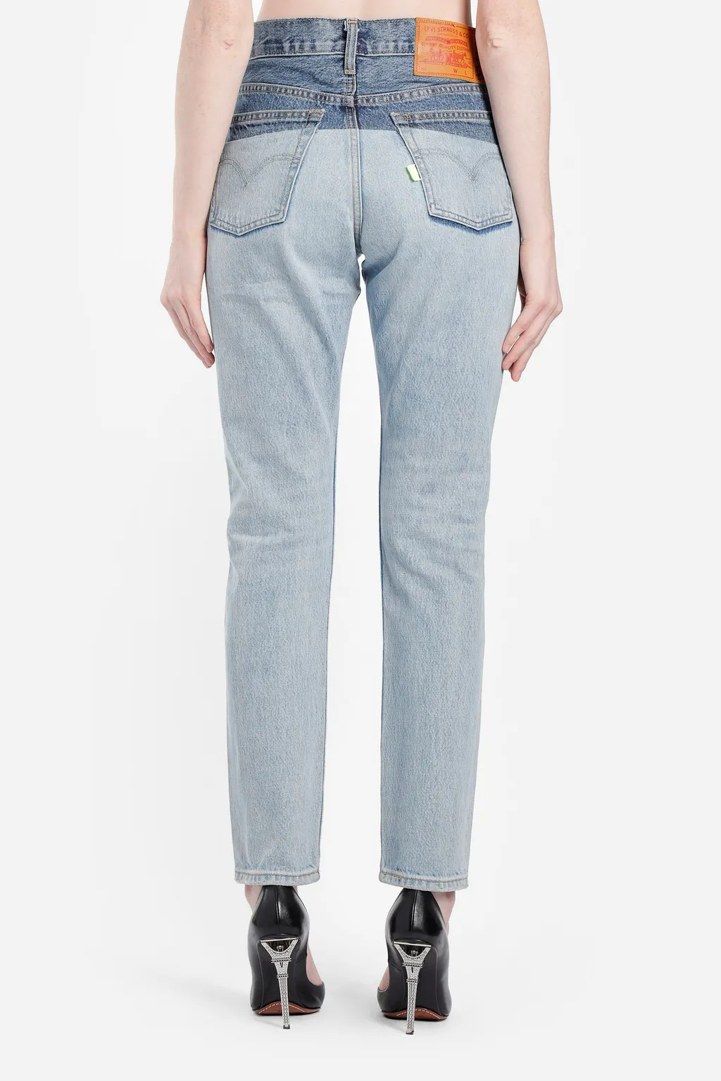 Blue Cut Up Jeans