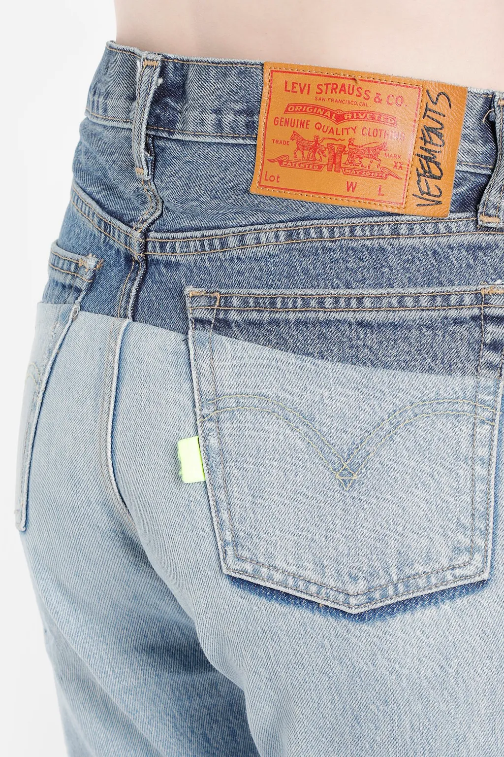 Blue Cut Up Jeans