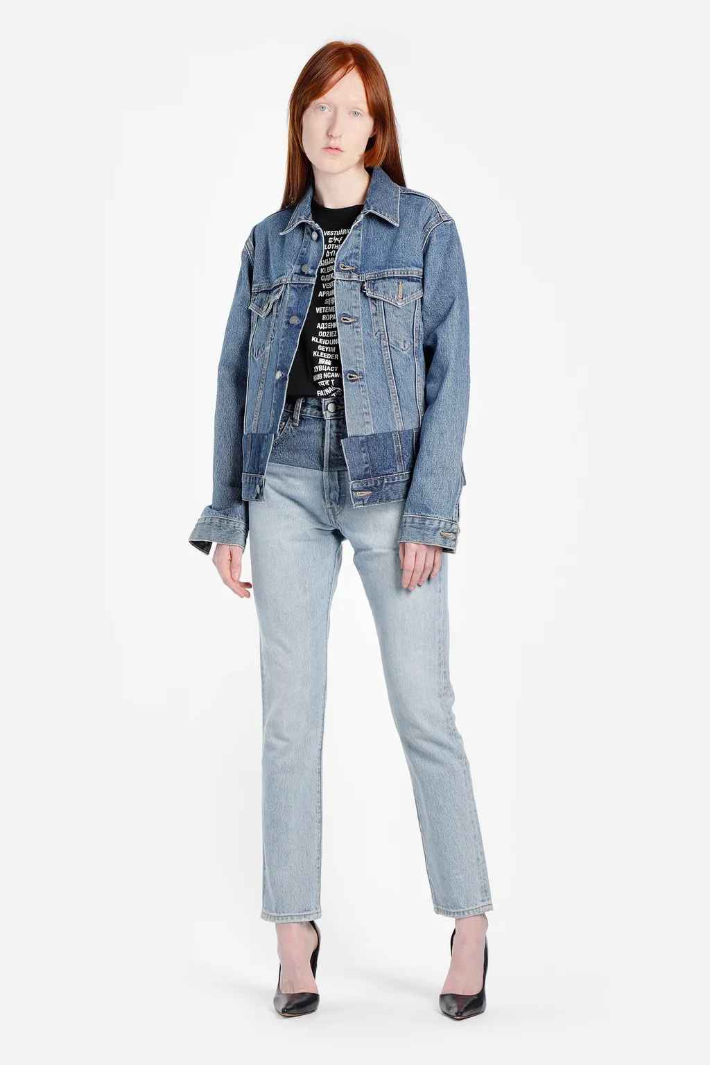 Blue Cut Up Jeans