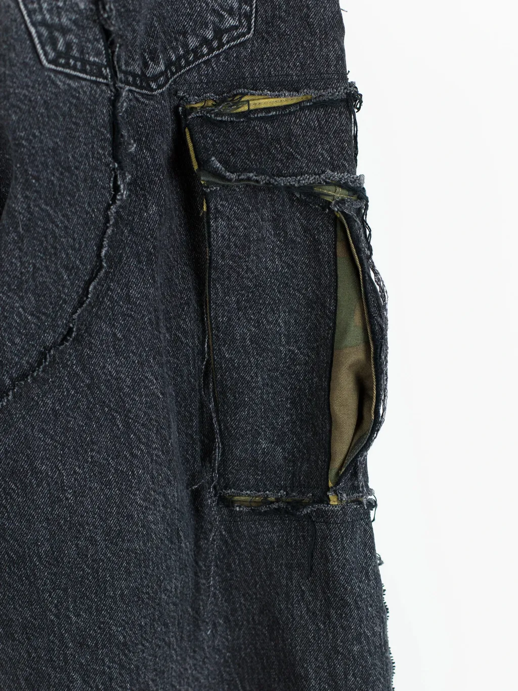 Distressed Cargo Jeans