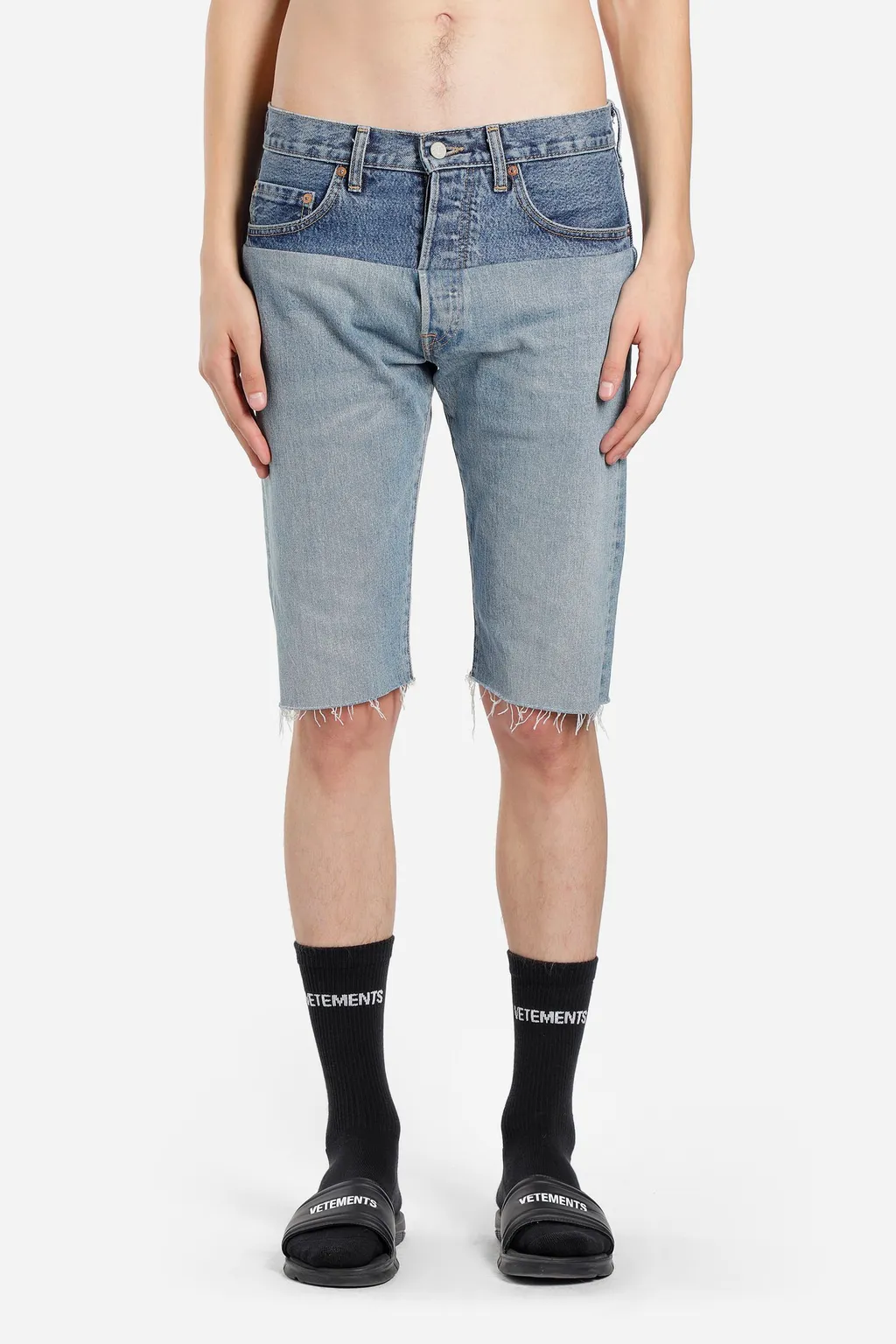 Cutup Denim Shorts