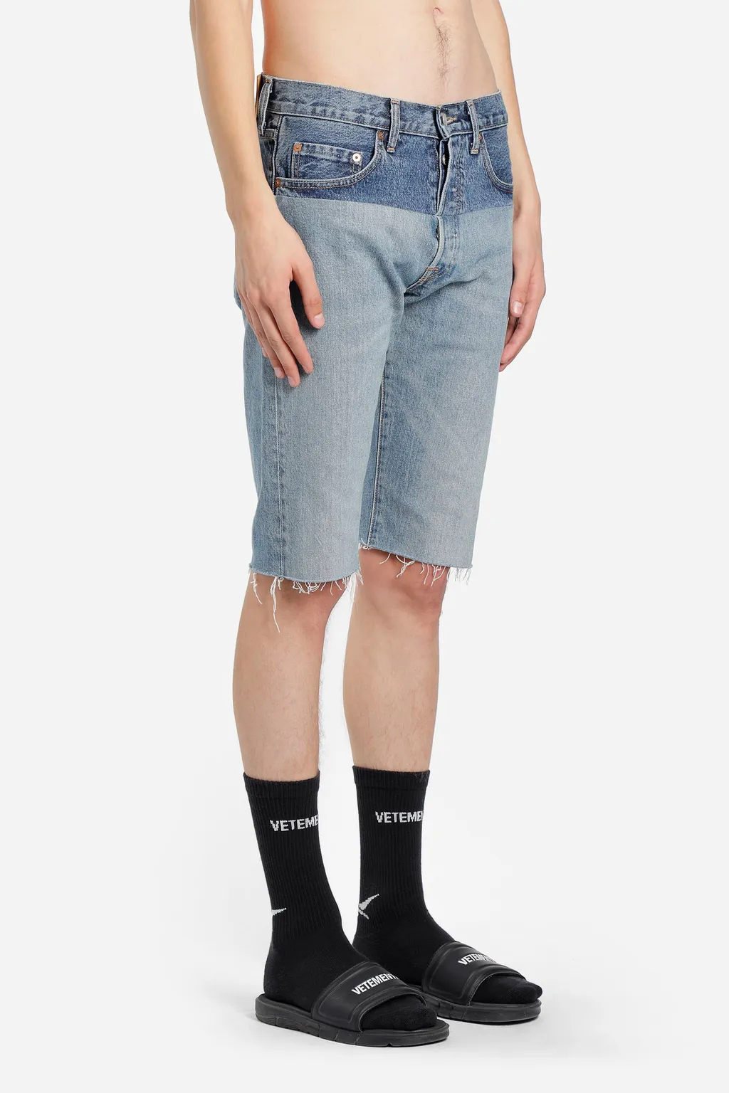 Cutup Denim Shorts