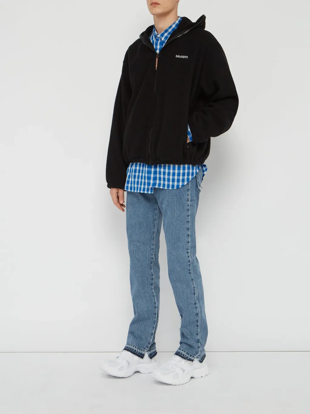 Fleece Mask Zip Up Hoodie