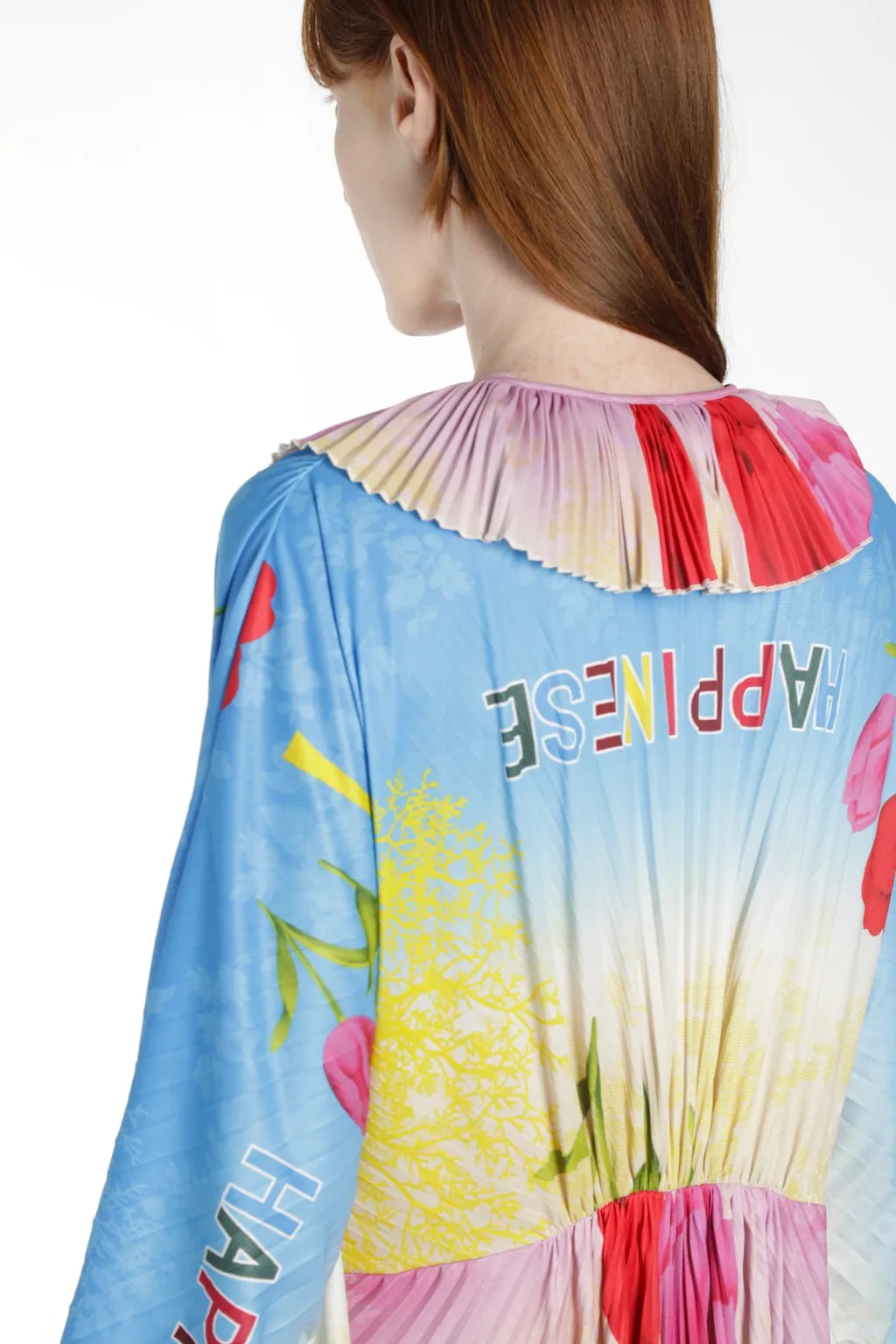 Flower Print Pleated Dress