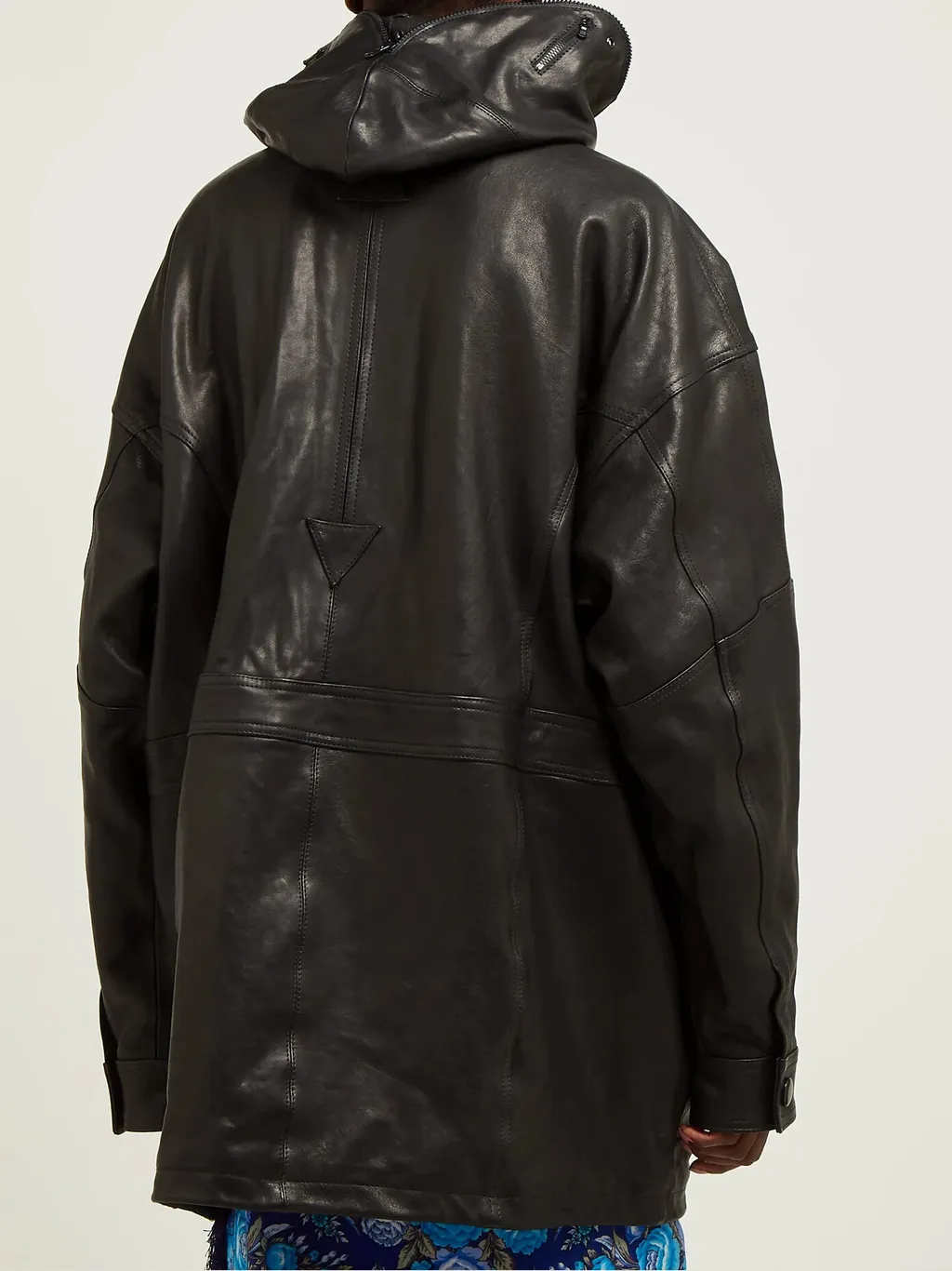 Leather Hooded Parka