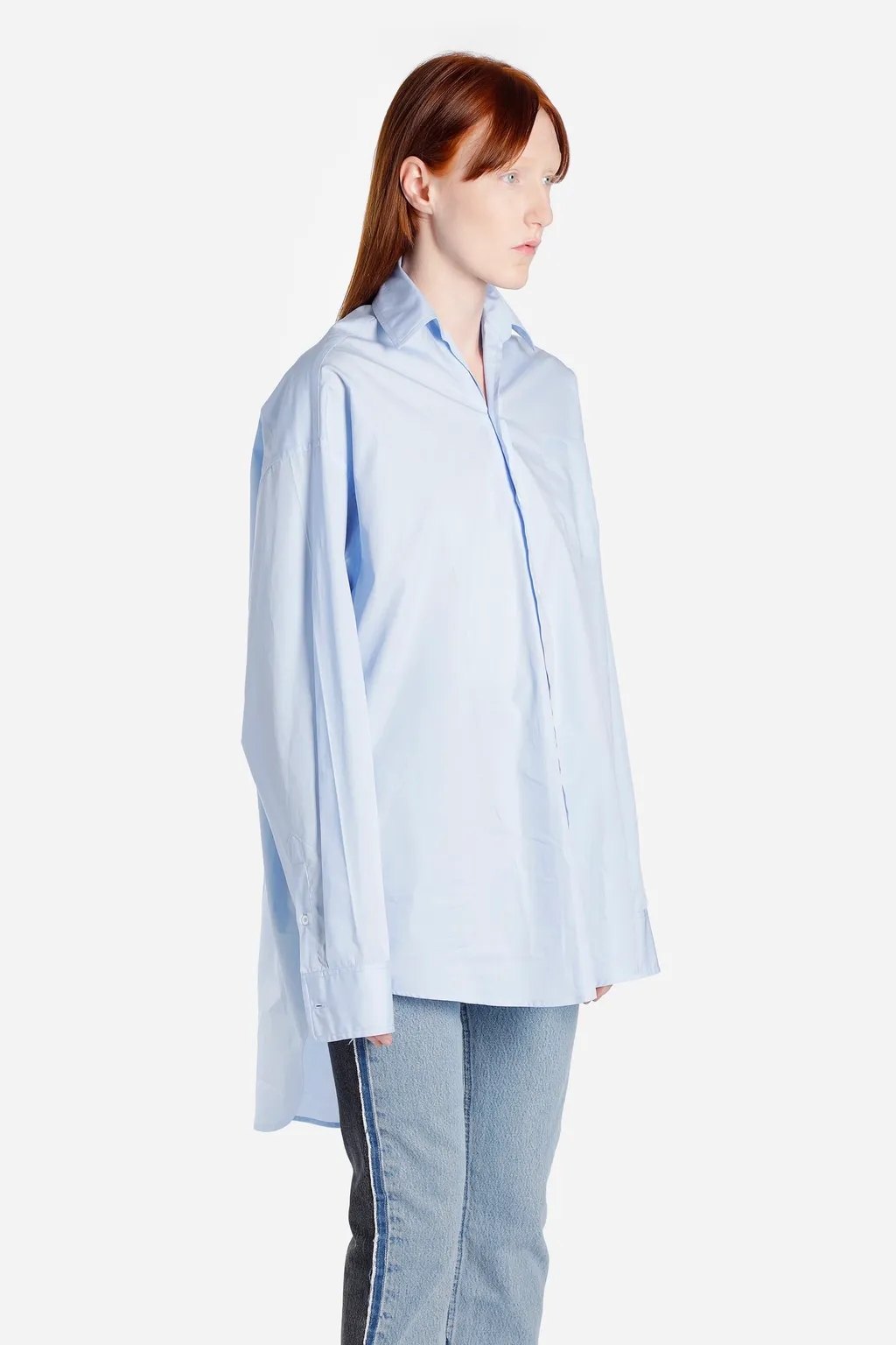 Light Blue Oversized Collar Shirt