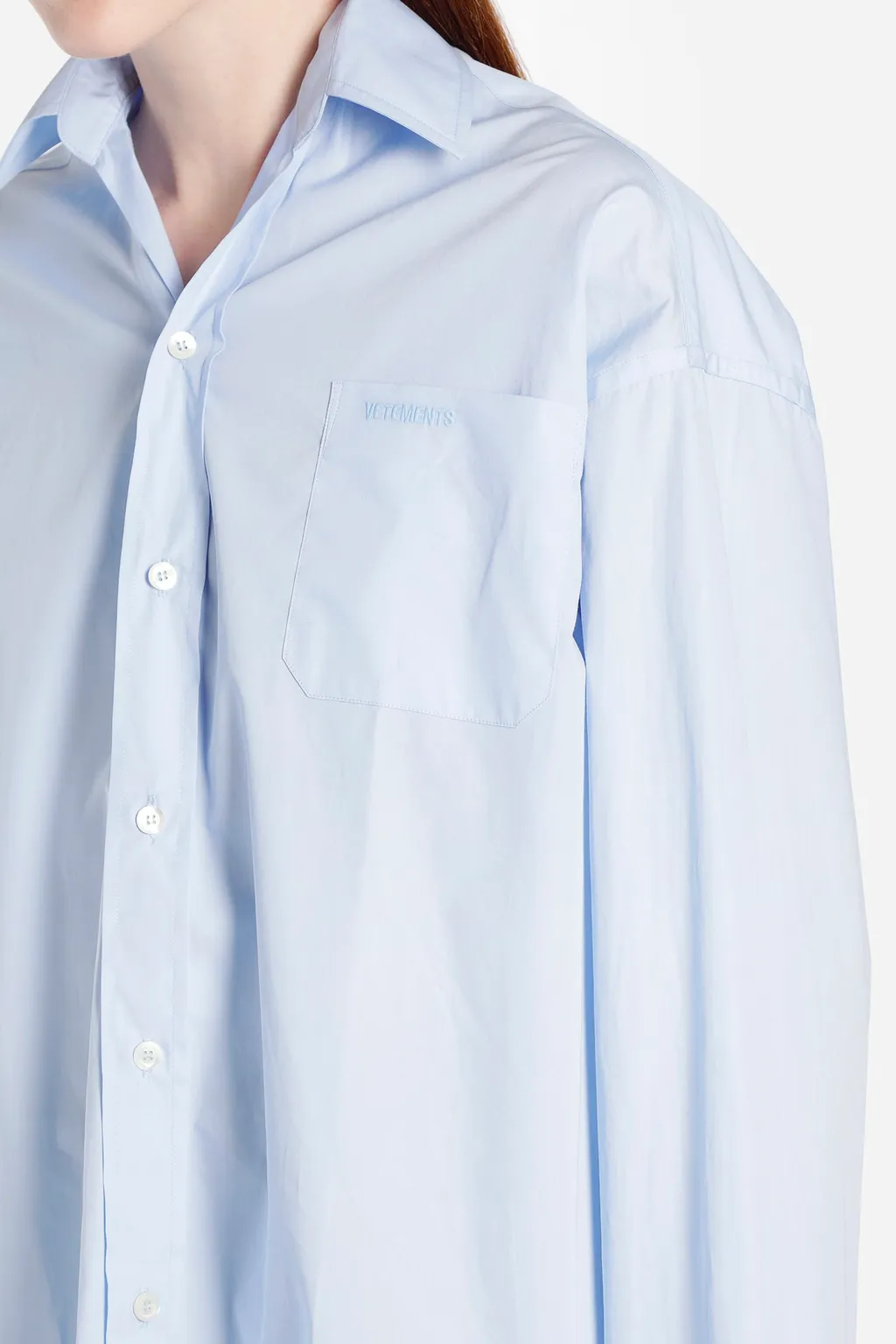 Light Blue Oversized Collar Shirt
