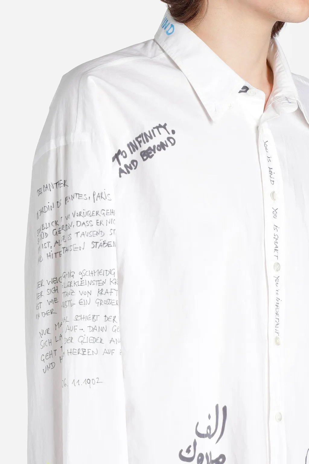 Scribble Print Button-Down Shirt
