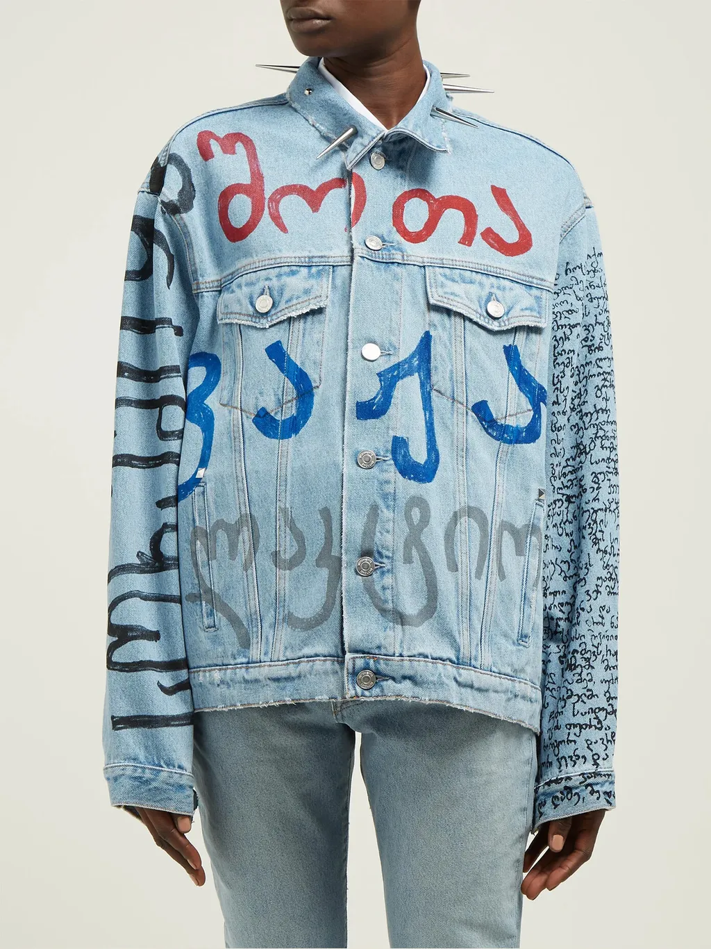 Spike Collar Denim Jacket