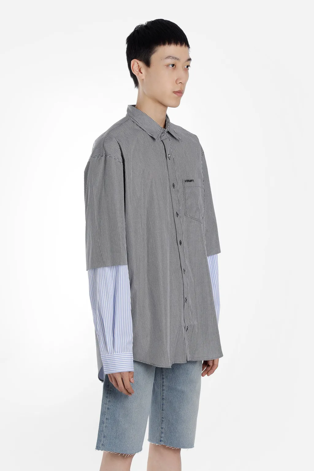 Stripe Fusion Oversized Shirt