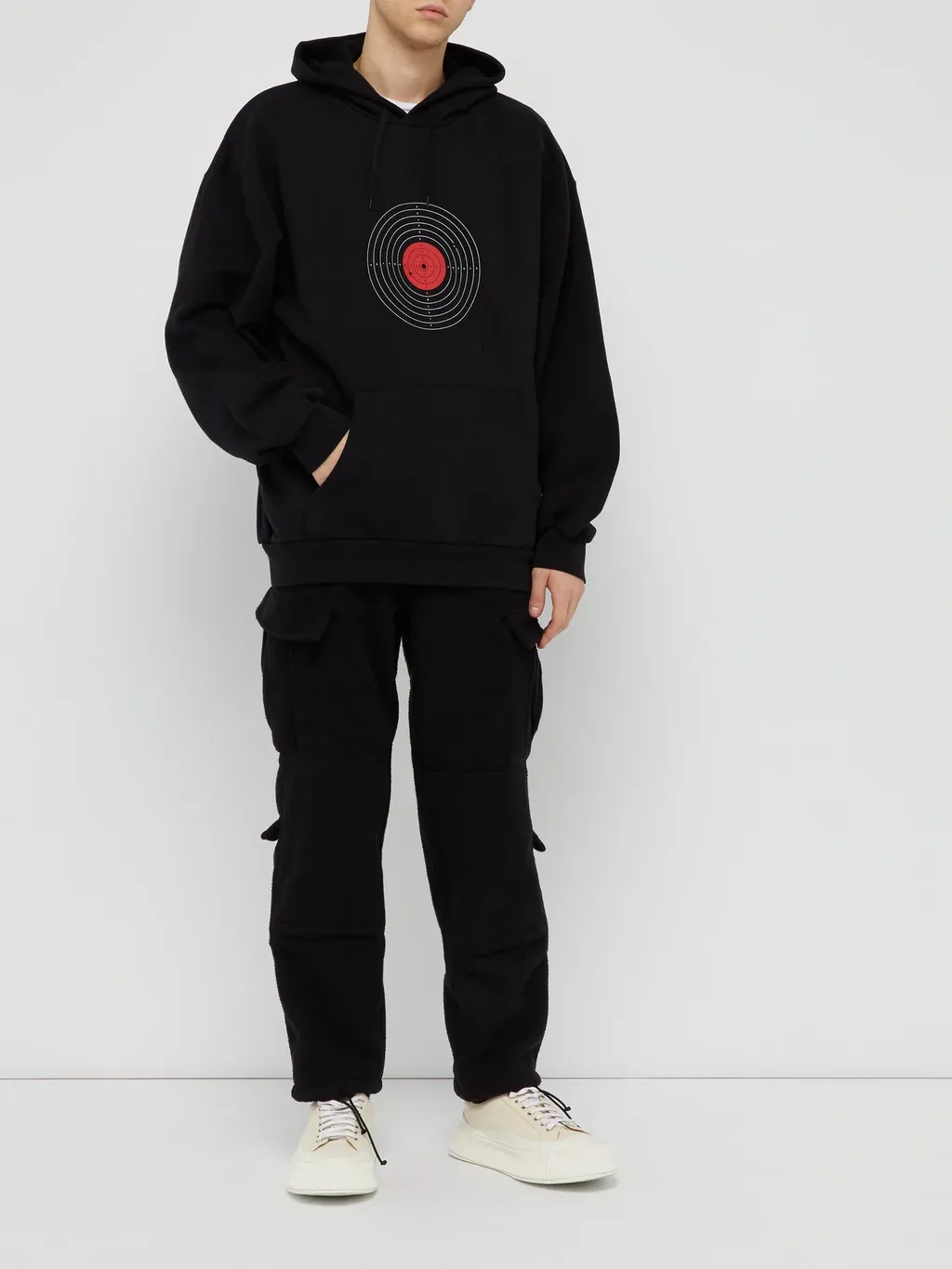 Target Print Oversized Hoodie