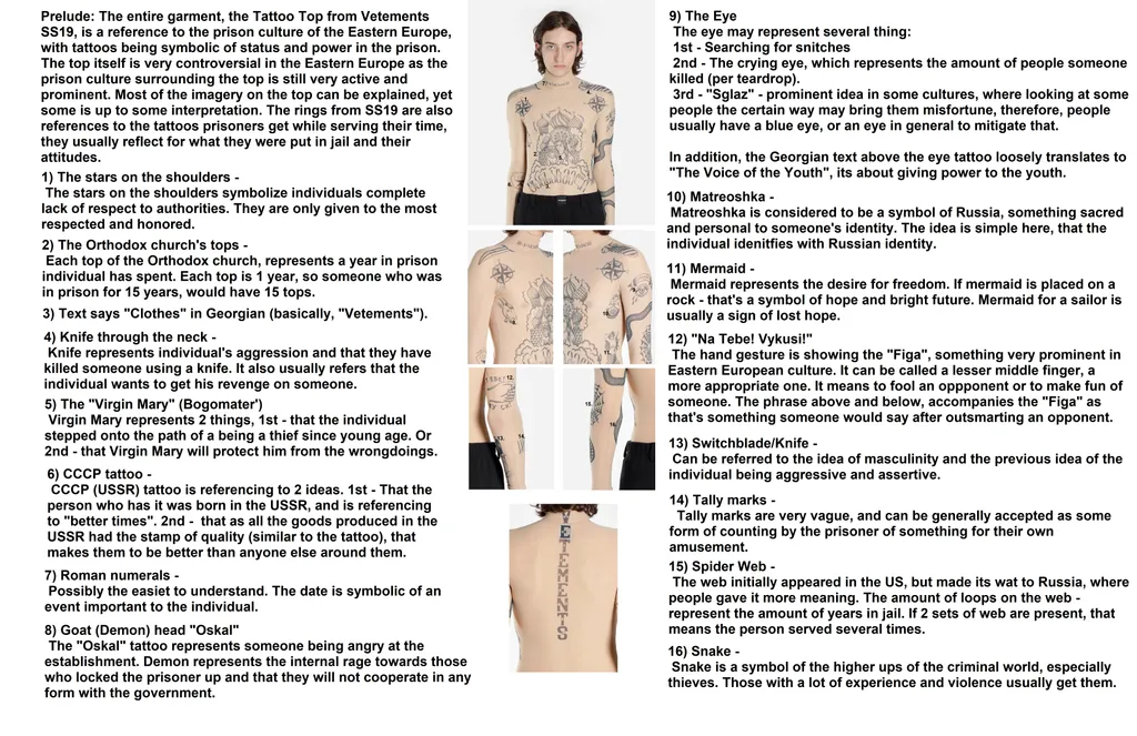 Tattoo Print Turtleneck Top