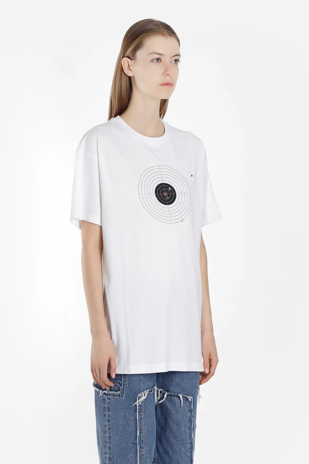 White Target Graphic T-Shirt