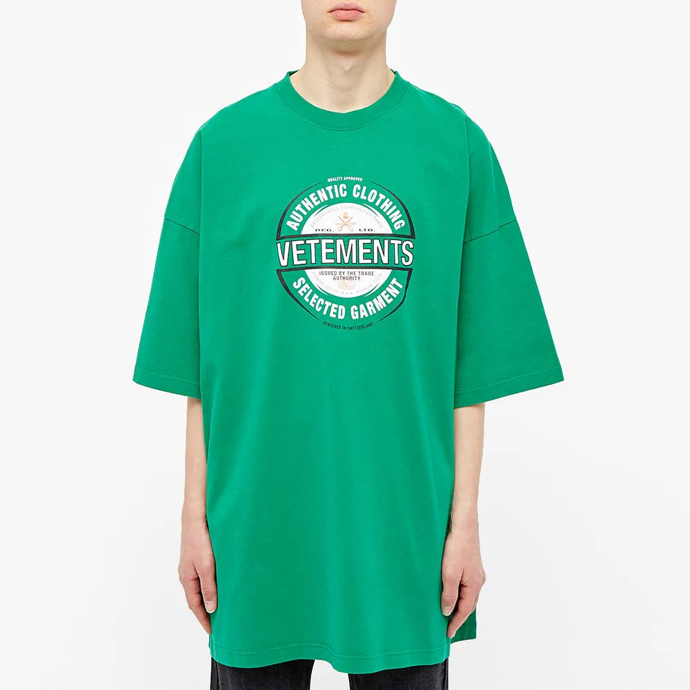Authentic Clothing Oversized T-Shirt