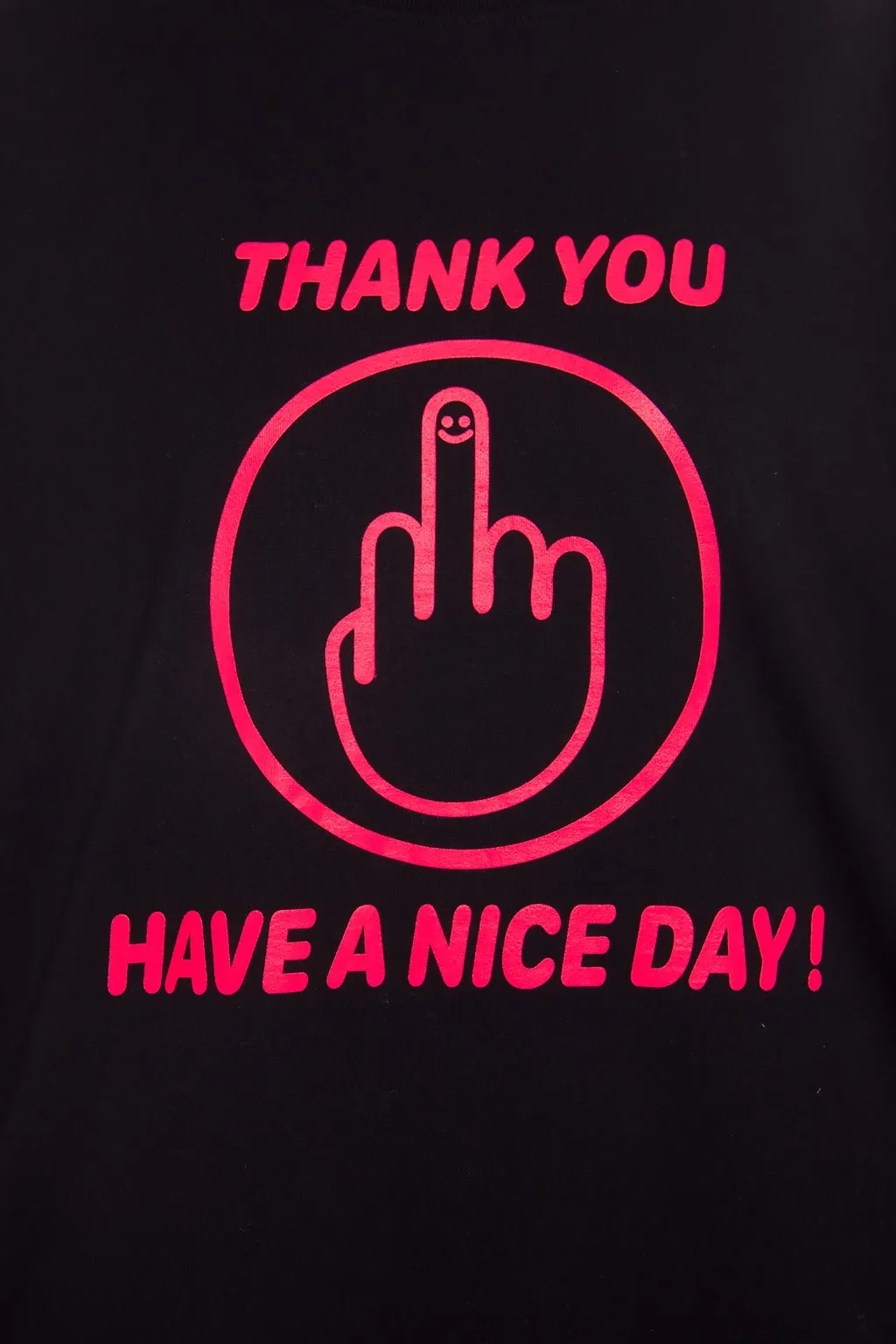 Black Thank You Smiley Dress