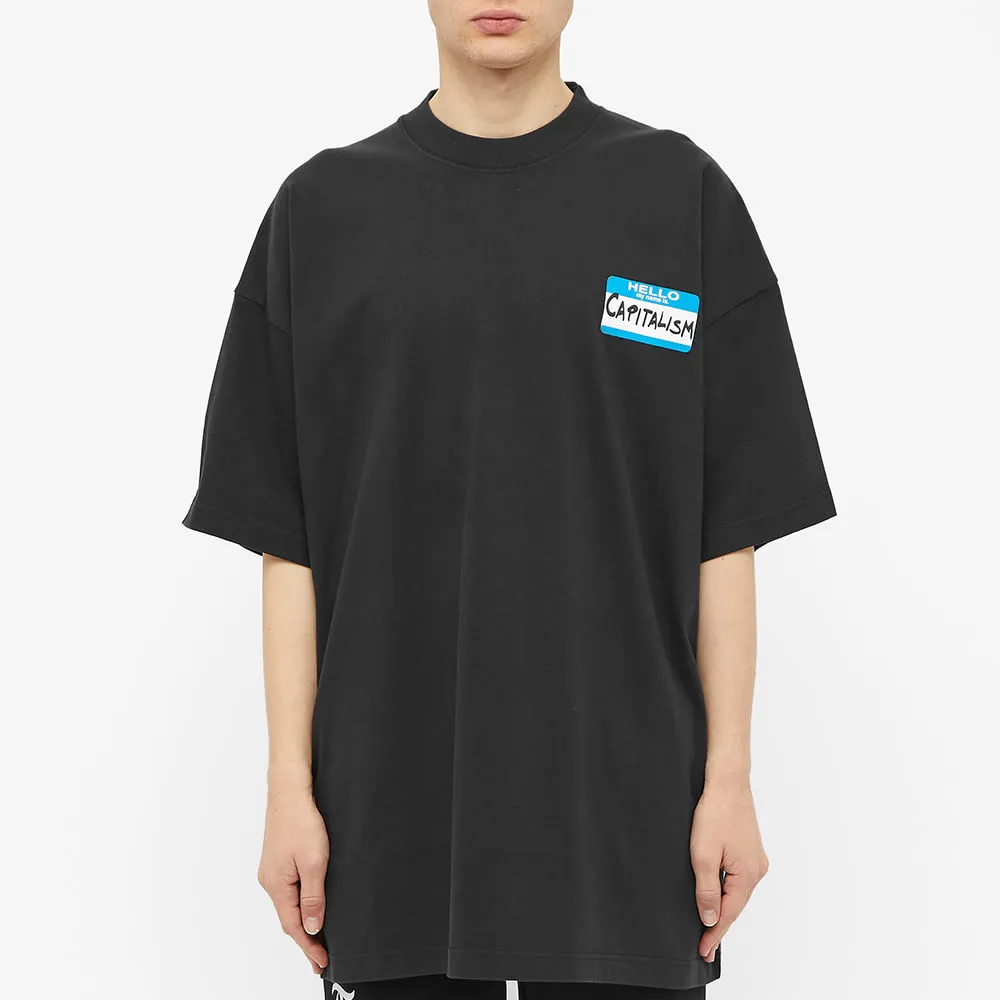 Oversized Capitalism T-Shirt Black
