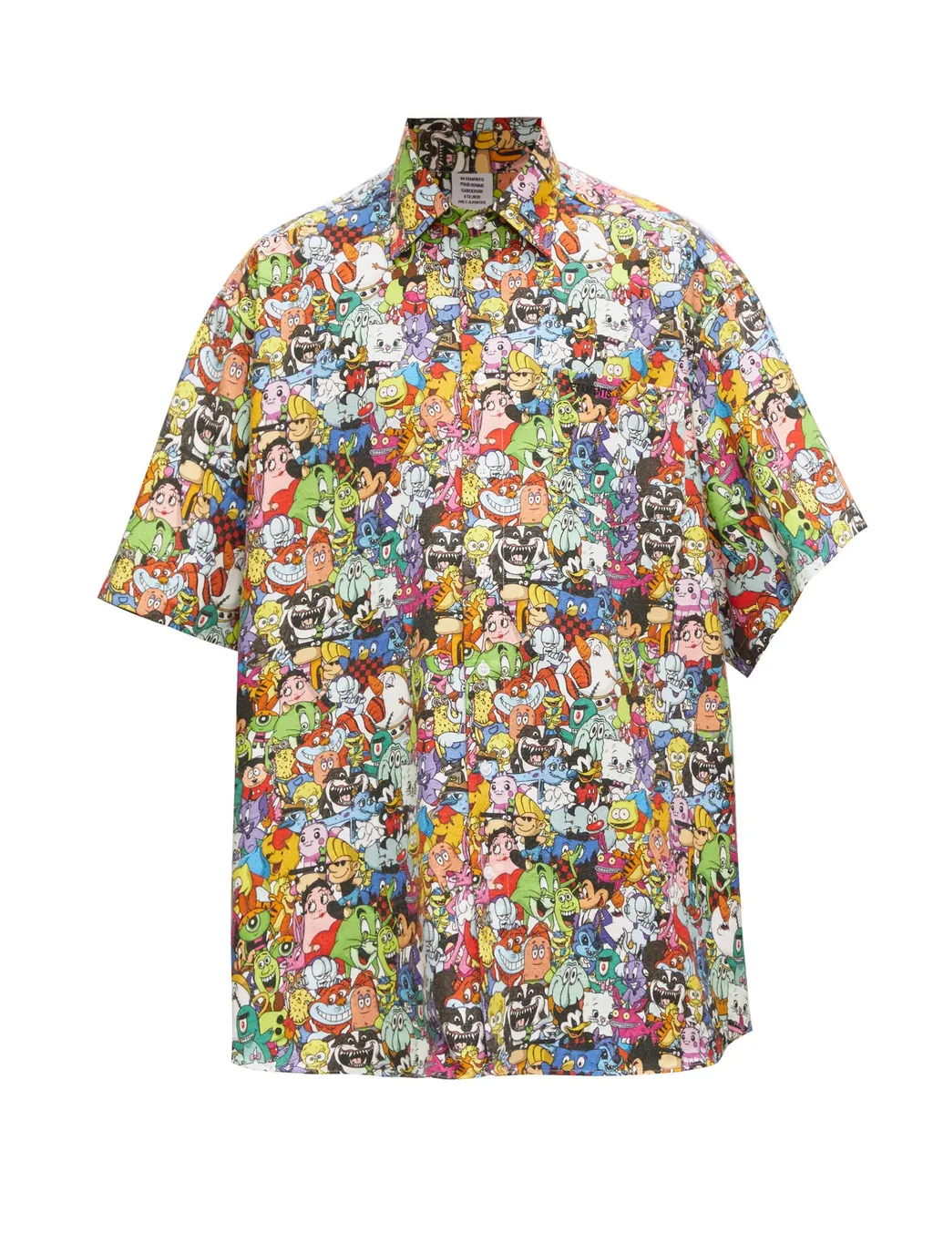 Cartoon Print Short Sleeve Shirt