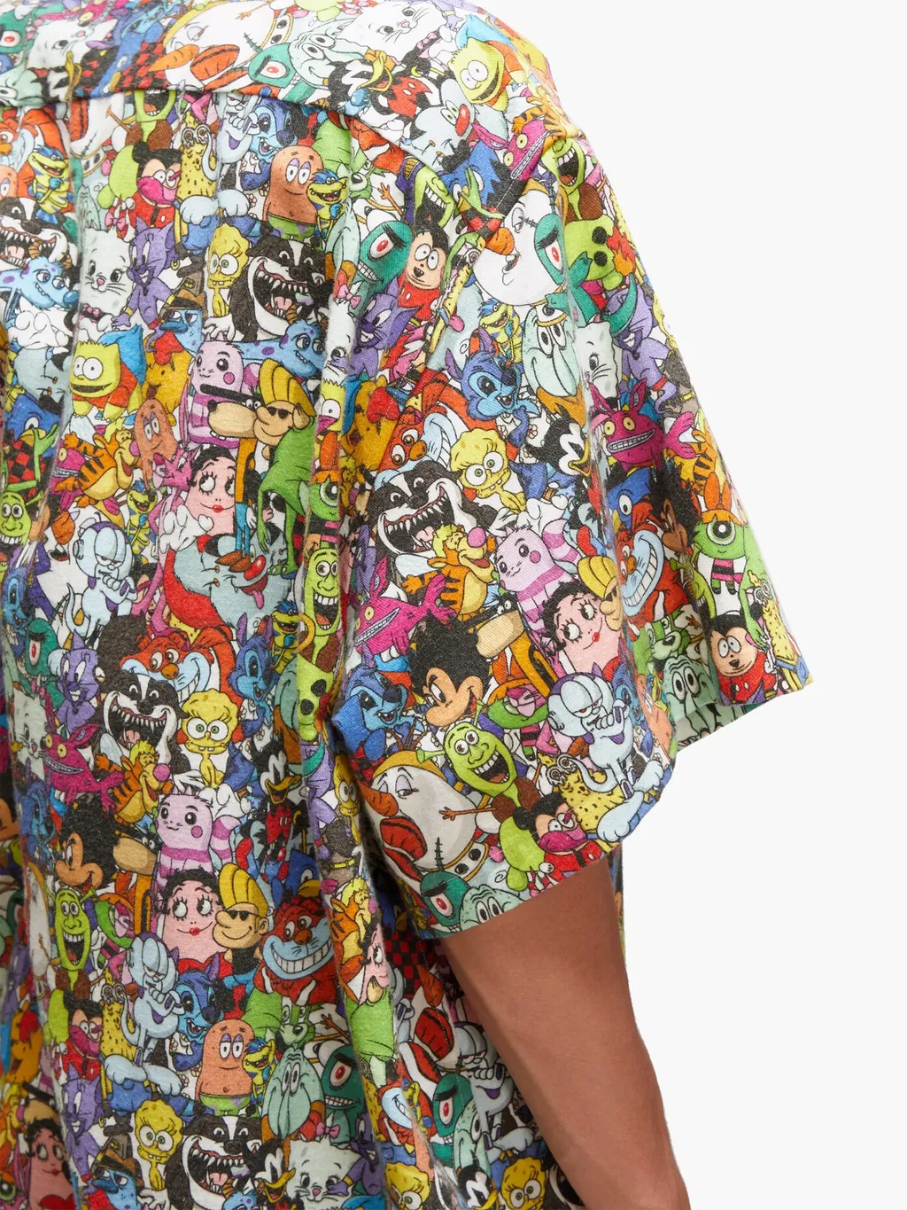 Cartoon Print Short Sleeve Shirt
