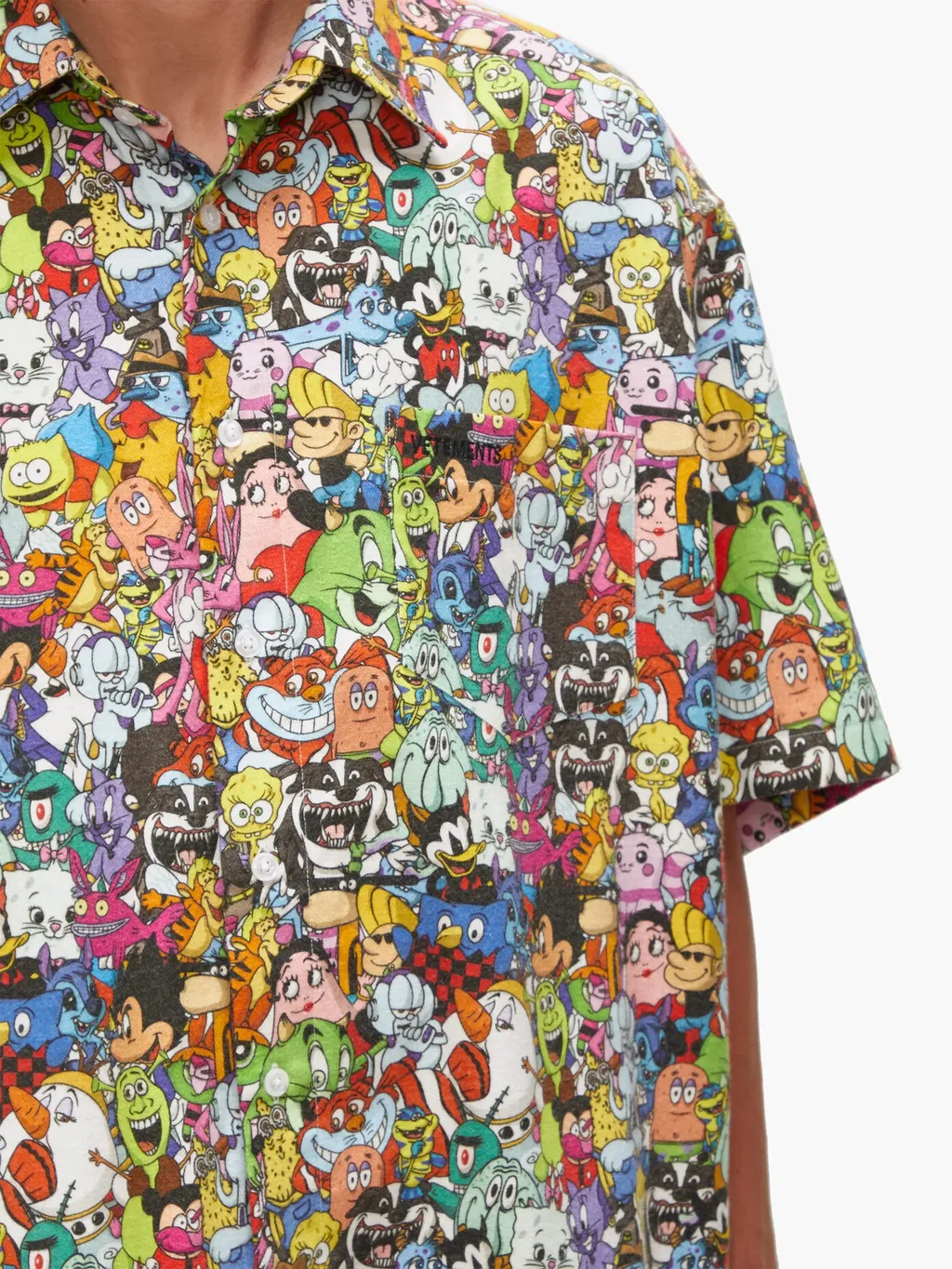 Cartoon Print Short Sleeve Shirt