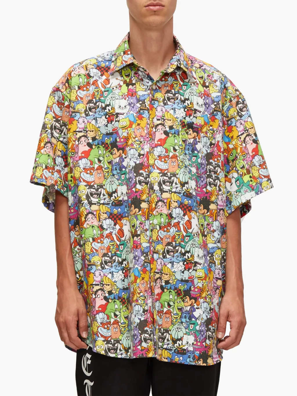 Cartoon Print Short Sleeve Shirt