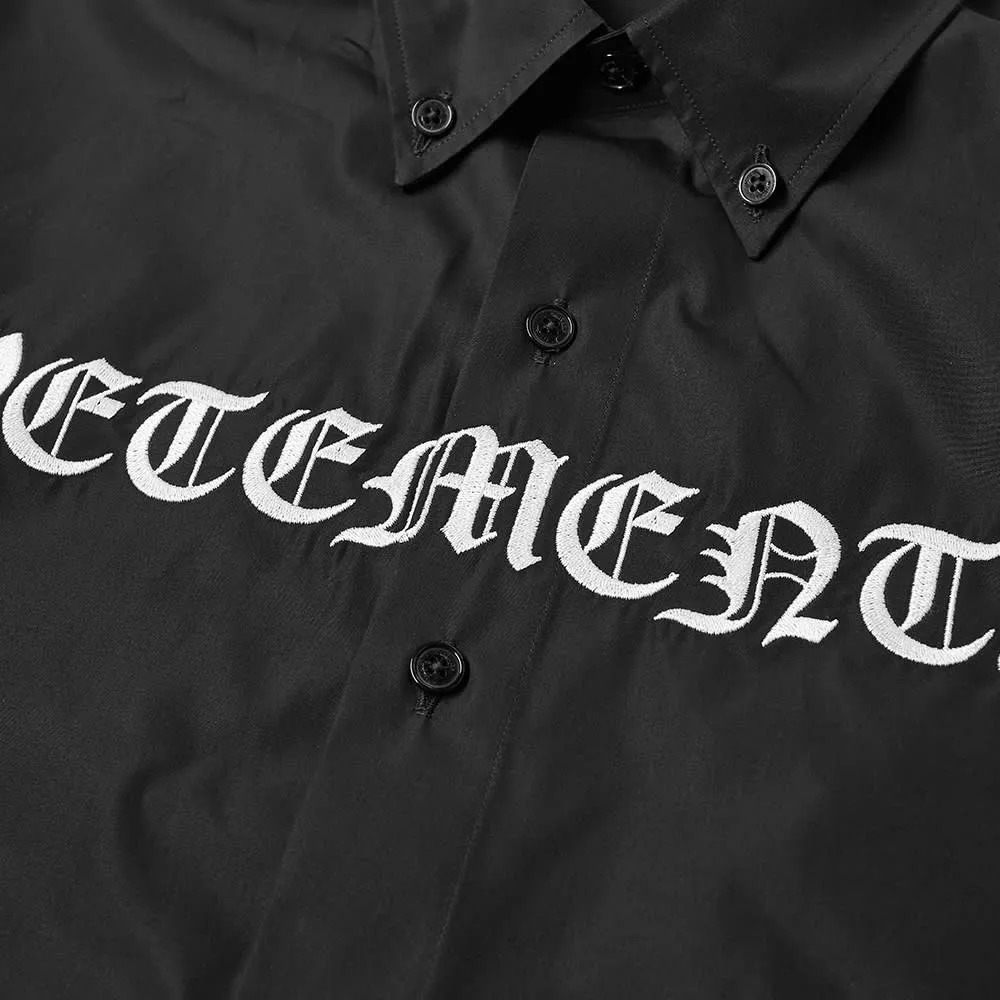 Gothic Black Oversized Shirt
