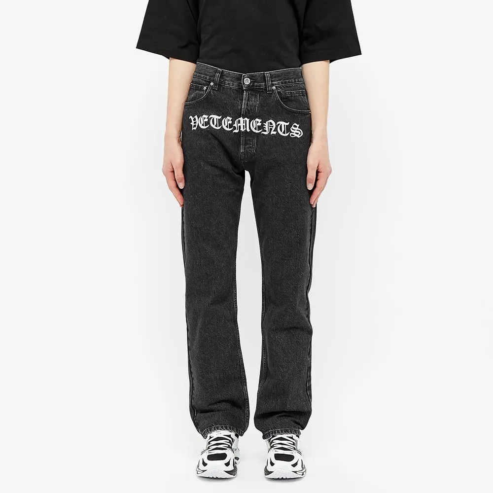 Gothic Logo Jeans