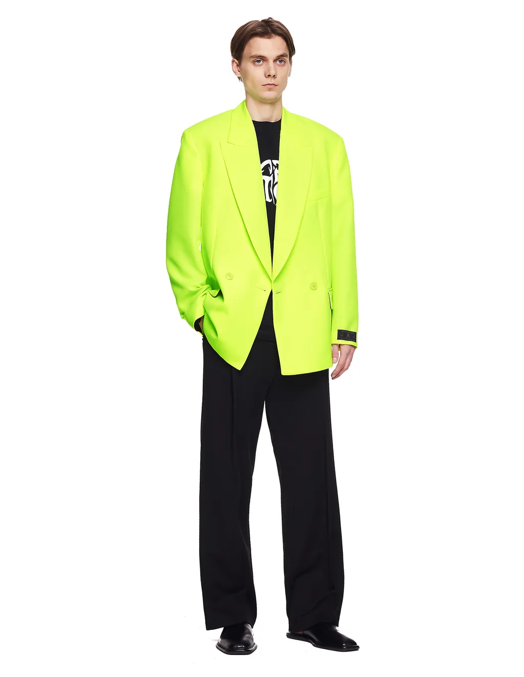 Green Double-Breasted Blazer