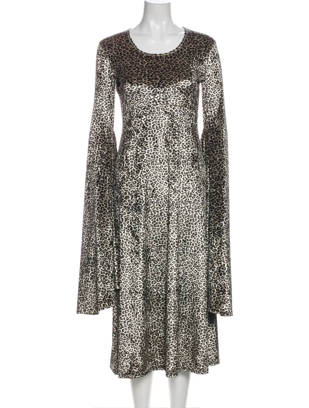 Leopard Print Long Sleeve Dress