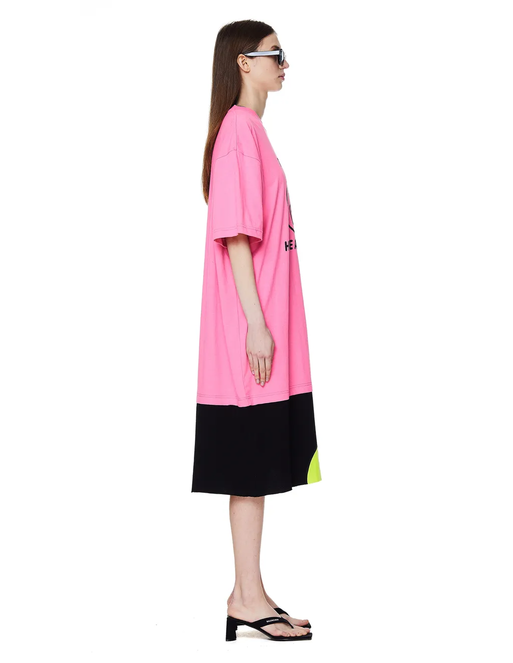 Pink Thank You Oversized T-Shirt Dress