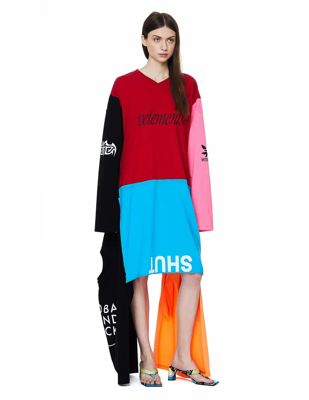 Colorblock Oversized T-Shirt Dress