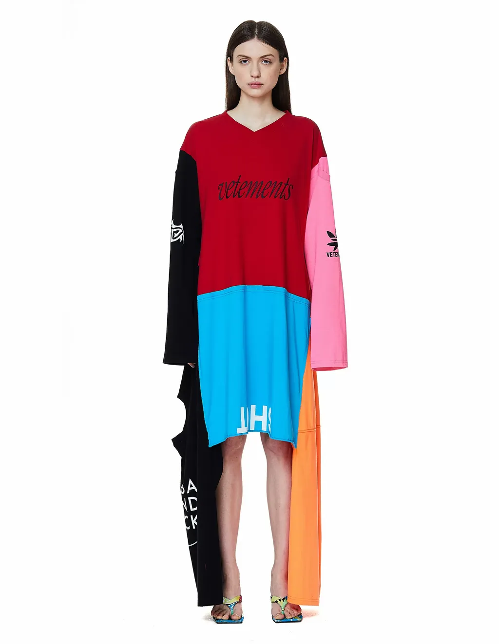 Colorblock Oversized T-Shirt Dress