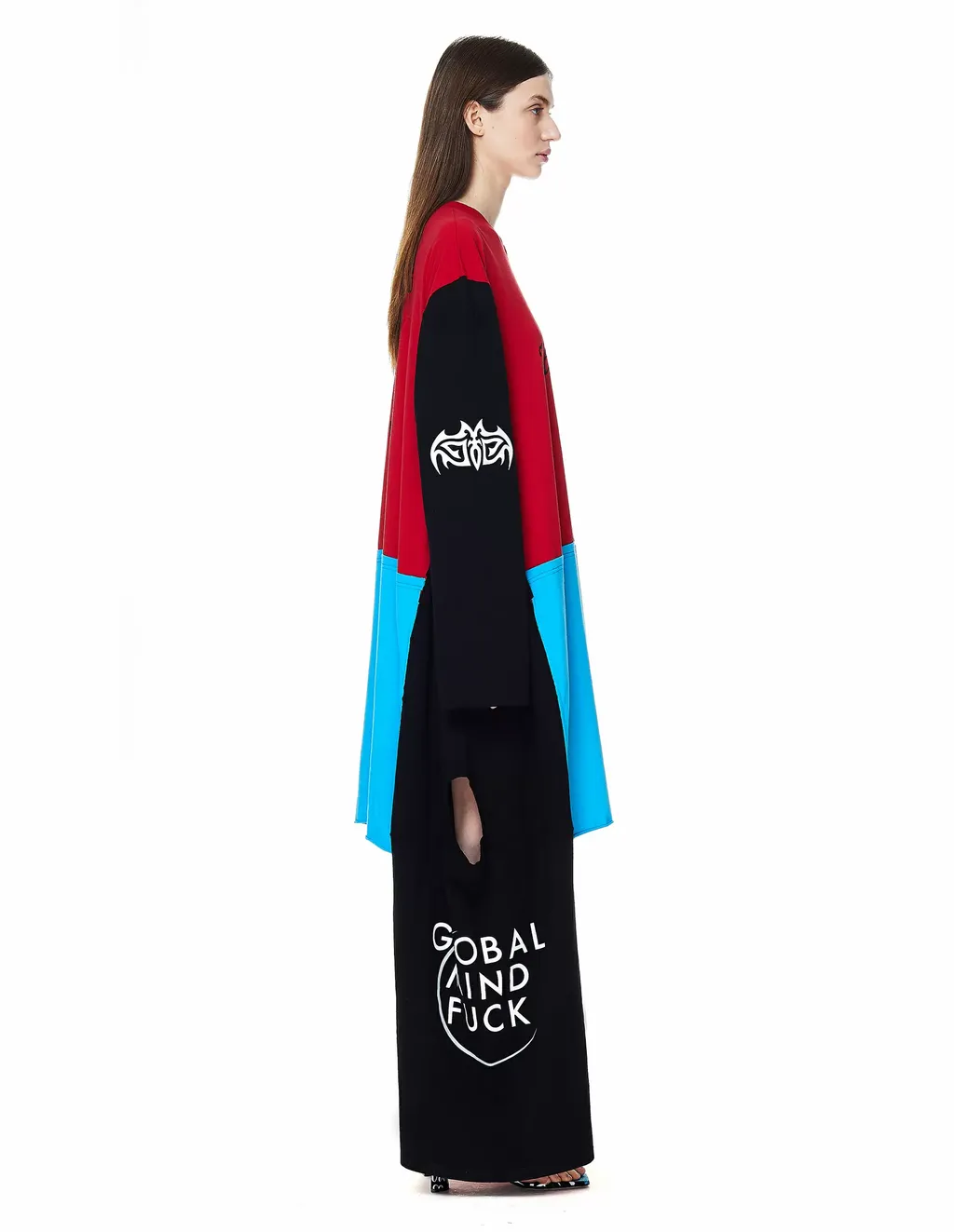 Colorblock Oversized T-Shirt Dress