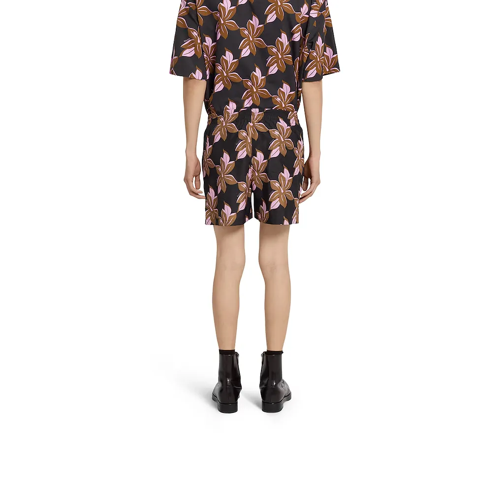 Printed Technical Poplin Swim Short
