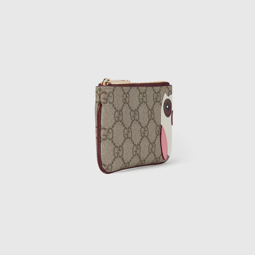 Gg Key Case With Owl Detail