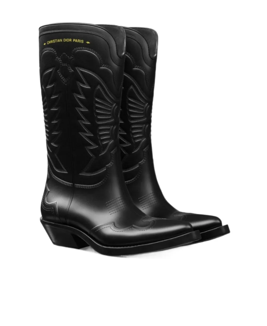 Christian Dior Logo Printed Pointed Toe Boots