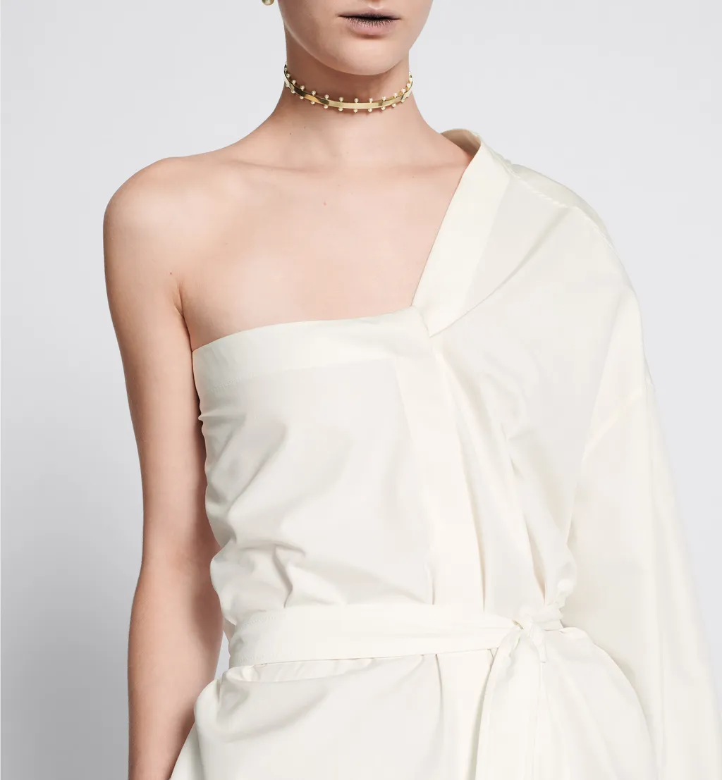 Asymmetric Mid-Length Shirt Dress
