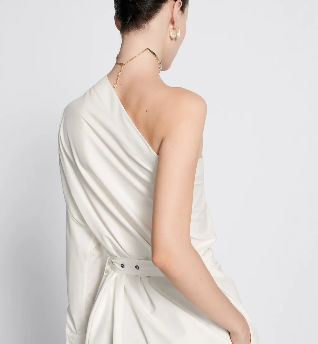 Asymmetric Mid-Length Shirt Dress