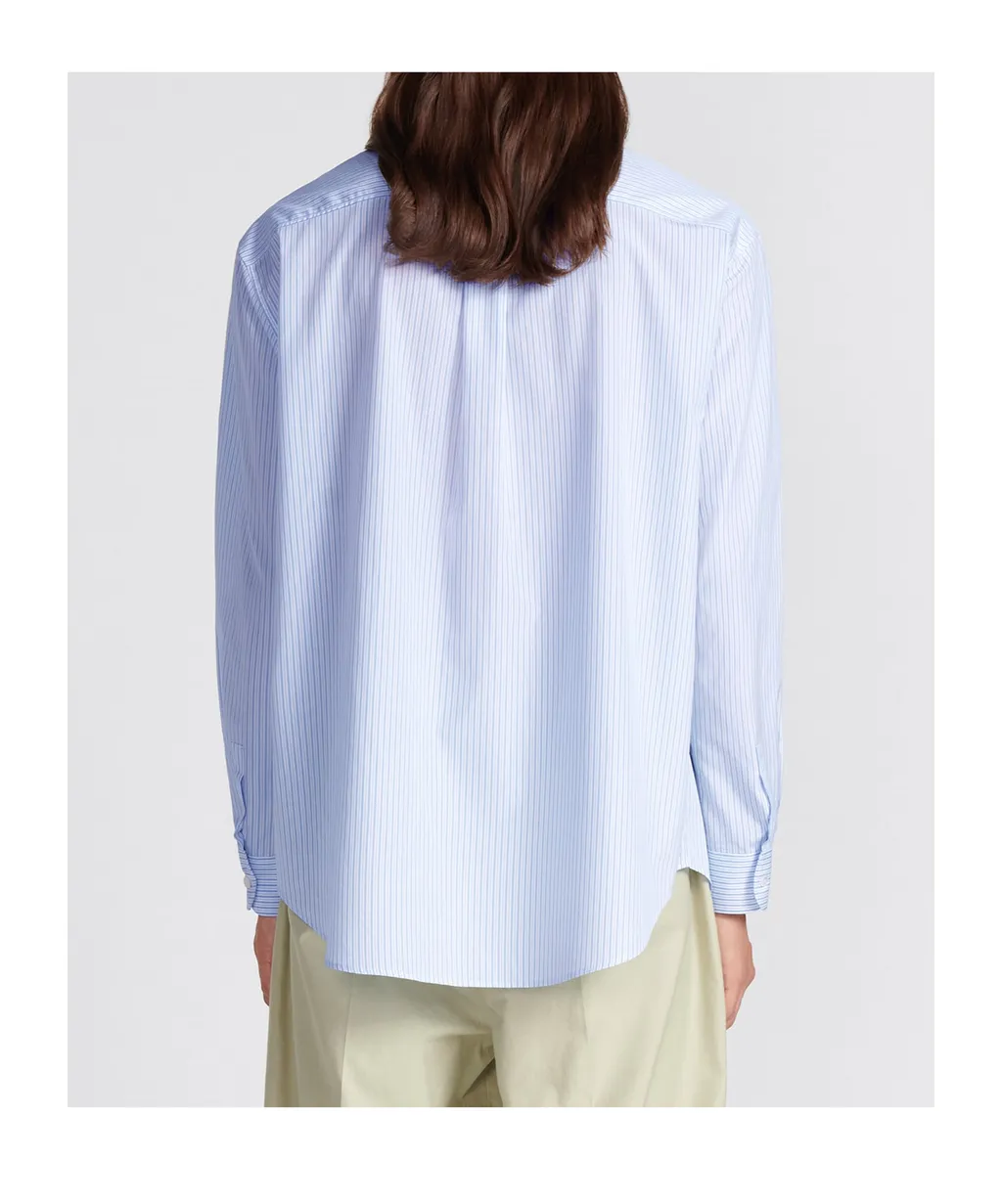 Striped Collared Long-Sleeved Shirt