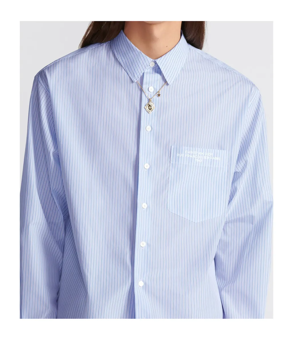 Striped Collared Long-Sleeved Shirt