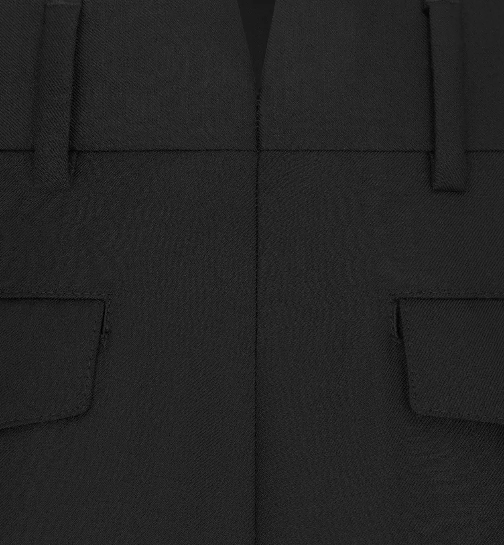 Pleat Detailed Straight Leg Trousers
