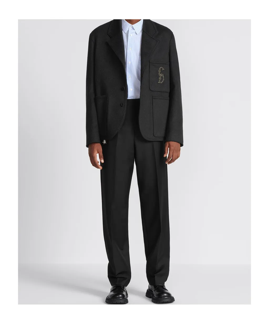 Pleat Detailed Straight Leg Trousers