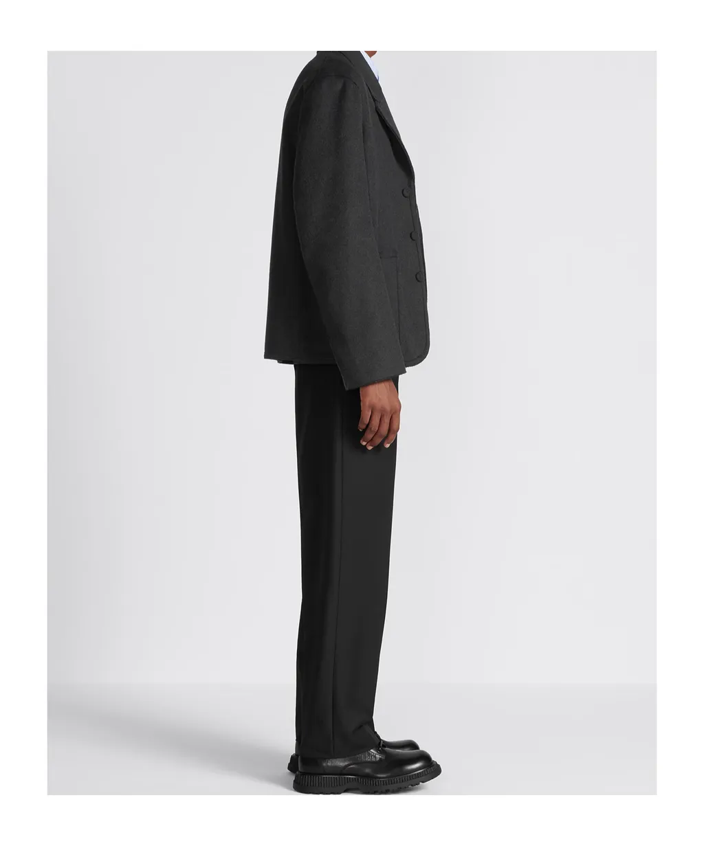 Pleat Detailed Straight Leg Trousers