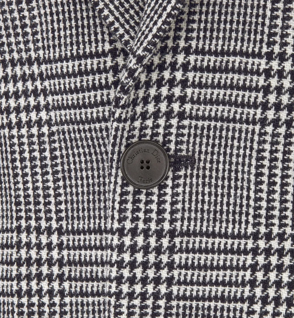 Dior Houndstooth Button-Up Jacket