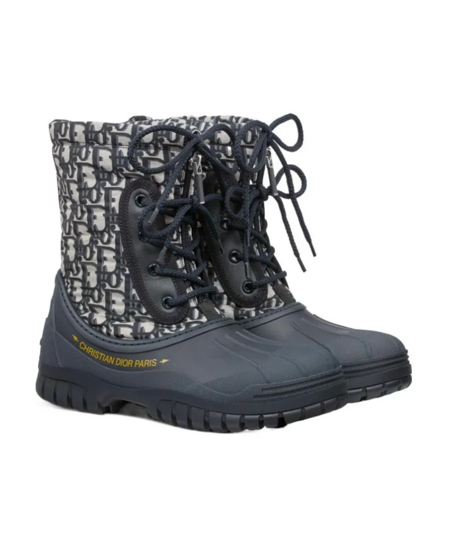 Logo Lace Up Boots