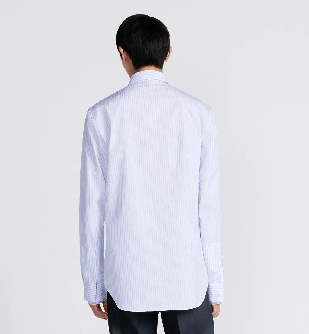 Striped Collared Long-Sleeve Shirt