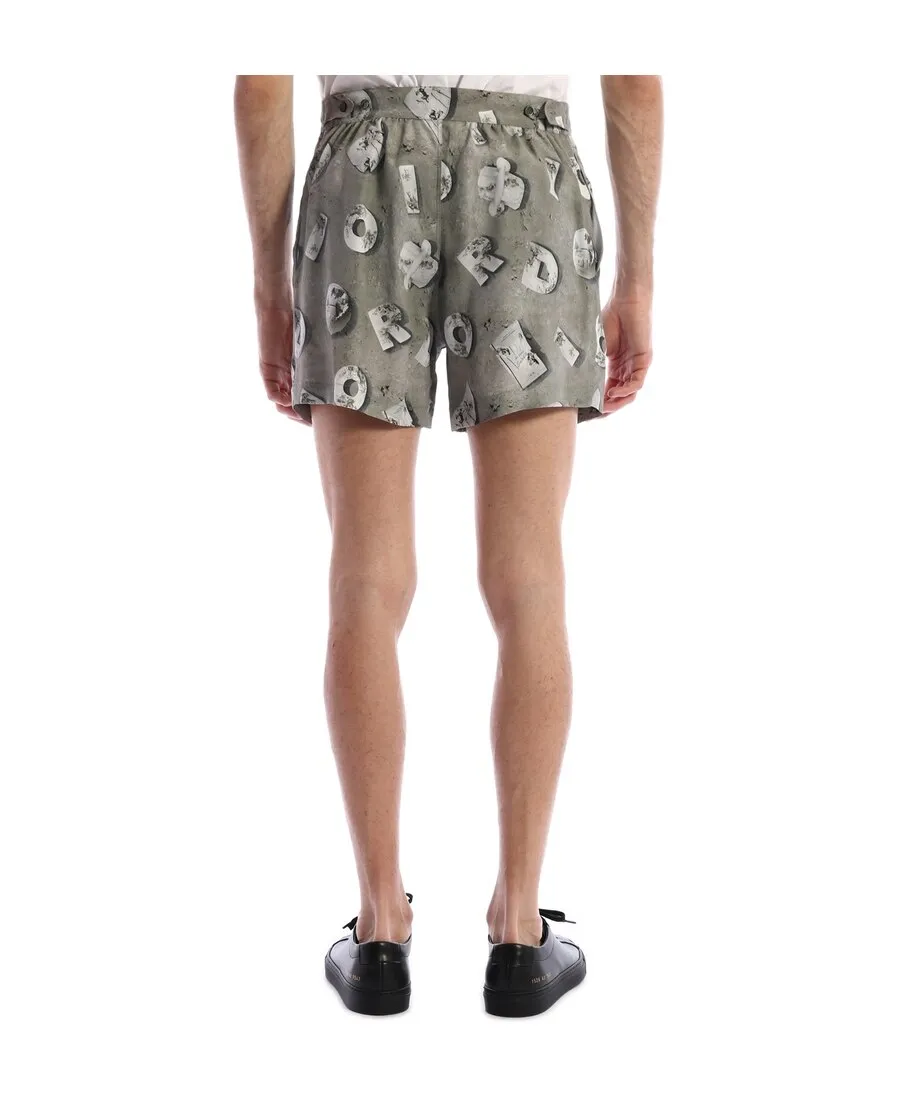 Logo Printed Casual Shorts