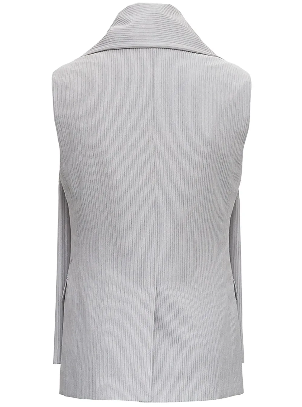 Striped Sleeveless Jacket